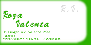 roza valenta business card